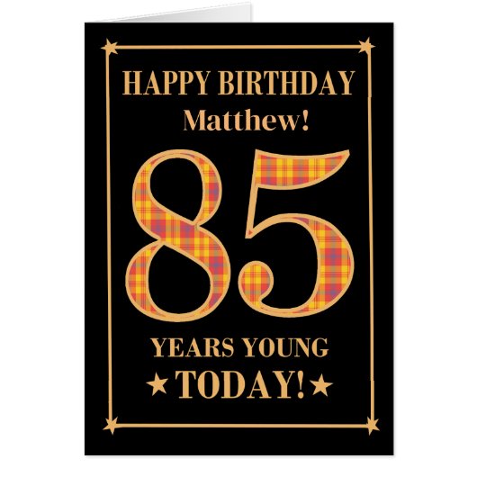 Carte Tartan 85e Anniversaire (Devant)