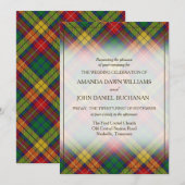Carte Tartan Beauty Clan Buchanan Scottish Plaid (Devant / Derrière)
