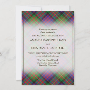 Carte Tartan Beauty Clan Carnegie Plaid Écossais