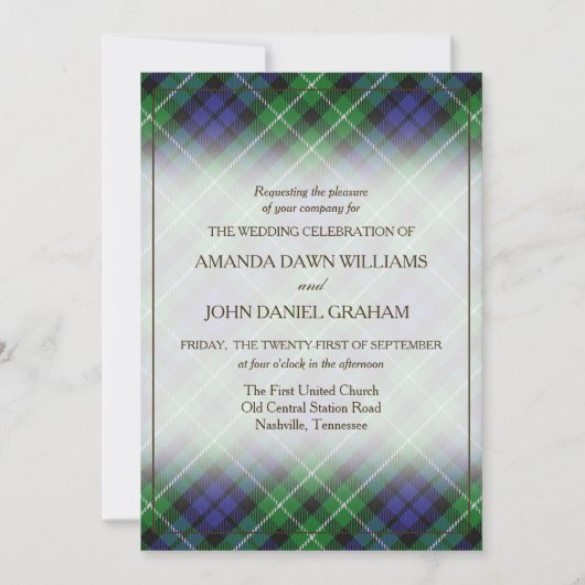 Carte Tartan Beauty Clan Graham Scottish Plaid (Devant)
