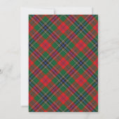 Carte Tartan Beauty Clan MacLean Red Scottish Plaid (Dos)