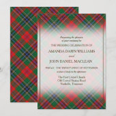 Carte Tartan Beauty Clan MacLean Red Scottish Plaid (Devant / Derrière)