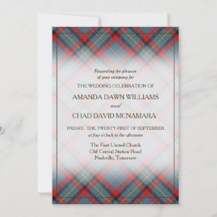 Carte Tartan Beauty Clan MacNamara Irish Plaid