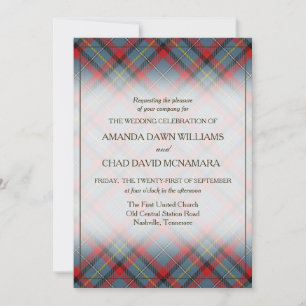 Carte Tartan Beauty Clan MacNamara Plaid Irlandais