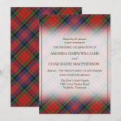 Carte Tartan Beauty Clan MacPherson Red Scottish Plaid (Devant / Derrière)
