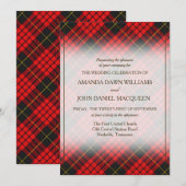Carte Tartan Beauty Clan MacQueen Scottish Plaid (Devant / Derrière)