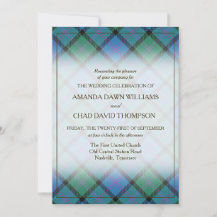 Carte Tartan Beauty Clan MacThomas Blue Green Plaid