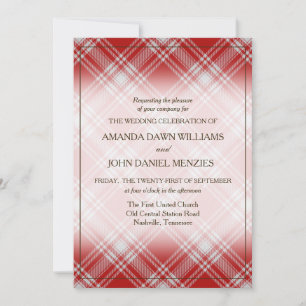 Carte Tartan Beauty Clan Menzies Red Scottish Plaid