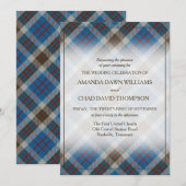 Carte Tartan Beauty Clan Thompson Blue Grey Plaid (Devant / Derrière)