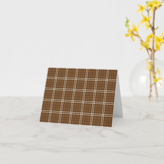Carte Tartan Brown (Fleur jaune)