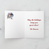 Carte Tartan Brown avec Robin Personnalisé (Intérieur)