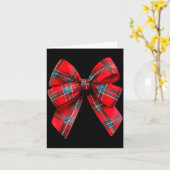 Carte Tartan Coquette Bow, Christmas Funny Gift Women,gi (Fleur jaune)