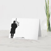 Carte Tartan Day Scottish Bagpiper (Dos)