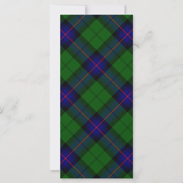 Carte tartan du clan Armstrong bleu vert (Devant)