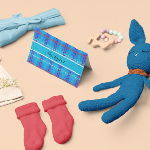 Carte Tartan Écossais Rouge et Bleu Classique, sur mesur