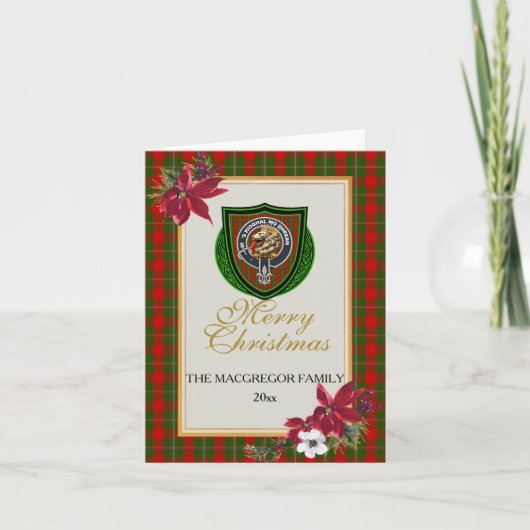 Carte Tartan et blason du clan écossais MacGregor (Devant)