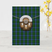 Carte Tartan et escarcelle de MacKay de clan (Fleur jaune)
