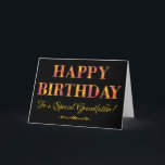 Carte Tartan jaune sur l'anniversaire noir pour grand-pè<br><div class="desc">Une carte d'anniversaire chic pour un grand-père,  avec un joyeux anniversaire en rouge et jaune sur un arrière - plan noir. Ce design numérique fait partie de la collection Posh & Painterly 'Rangoli Collection'.</div>