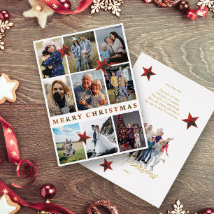 Carte Tartan Moderne Élégant Collage 10 Photos Famille