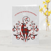 Carte Tartan Plaid Deer Sur La Conception De Flocon De N (Fleur jaune)