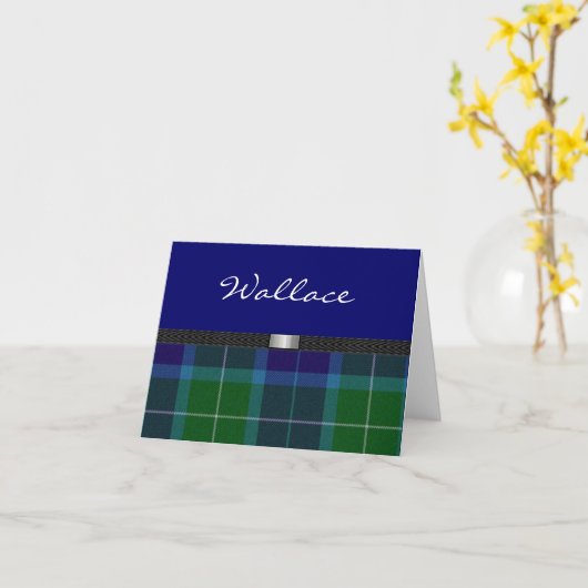 Carte Tartan Plaid Note (Fleur jaune)