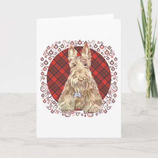 Carte Tartan Scottie Blé (Devant)