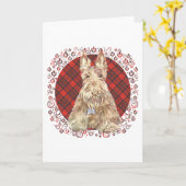 Carte Tartan Scottie Blé (Fleur jaune)