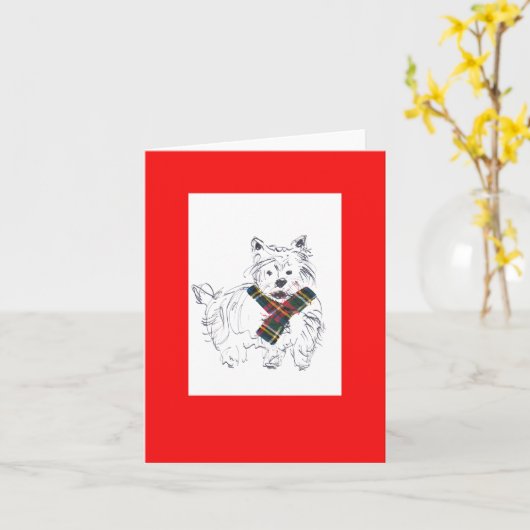 Carte Tartan Scotty (Fleur jaune)