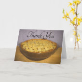 Carte Tarte à la pomme maison avec Merci (Fleur jaune)