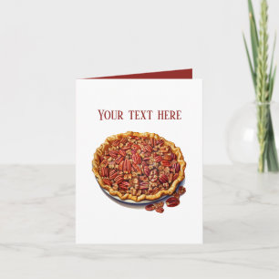 Carte Tarte aux noix de pécan personnalisable amusante