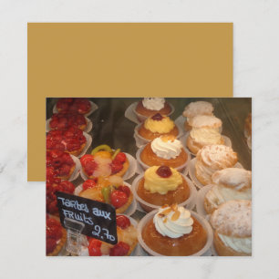 Carte Tartes aux fruits  -  Pâtisserie française