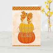 Carte Tas de citrouilles reconnaissant, reconnaissant et (Fleur jaune)