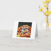 Carte Tas de citrouilles - Souris (Fleur jaune)