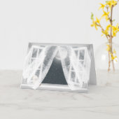 Carte T'as manqué Teddy Bear dans la fenêtre (Fleur jaune)