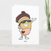 Carte Tasse à café avec lunettes de soleil (Dos)