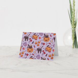Carte Tasse à café décorée de motifs d'Halloween