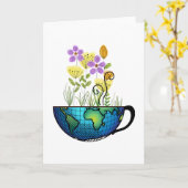 Carte Tasse à thé (Fleur jaune)