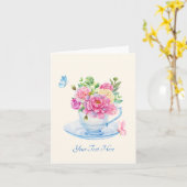 Carte Tasse à thé aux fleurs (Fleur jaune)