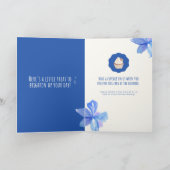 Carte Tasse à thé florale aquarelle bleue (Intérieur)