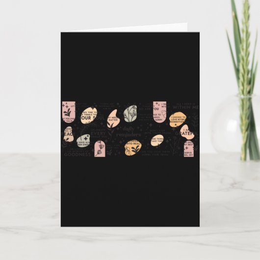 Carte Tasse d'affirmation de rappels quotidiens (Devant)