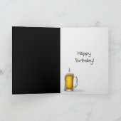 Carte Tasse de bière d'anniversaire (Intérieur)