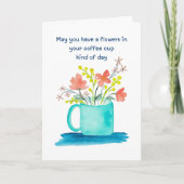 Carte Tasse de café Fleurs d'encouragement (Devant)