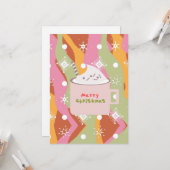 Carte Tasse de feu de camp à la citrouille funky  (Devant/Arrière en situation)