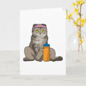 Carte Tasse de fitness pour chats (Fleur jaune)