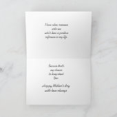 Carte Tasse de thé de jour de mères de fleurs (Intérieur)