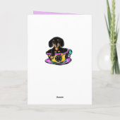 Carte Tasse de thé Doxie (Dos)
