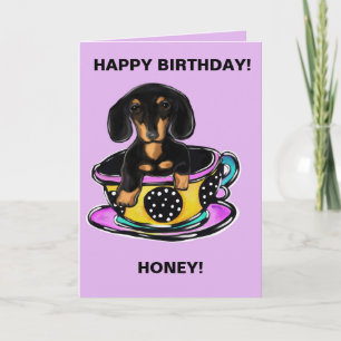 Carte Tasse de thé Doxie
