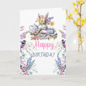 Carte Tasse de thé Meadow fleur sauvage Thé pot de thé (Fleur jaune)