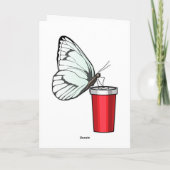 Carte Tasse Papillon qui boit (Dos)