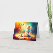 Carte Tasses à thé Vintages empilées Abstraites (Devant)